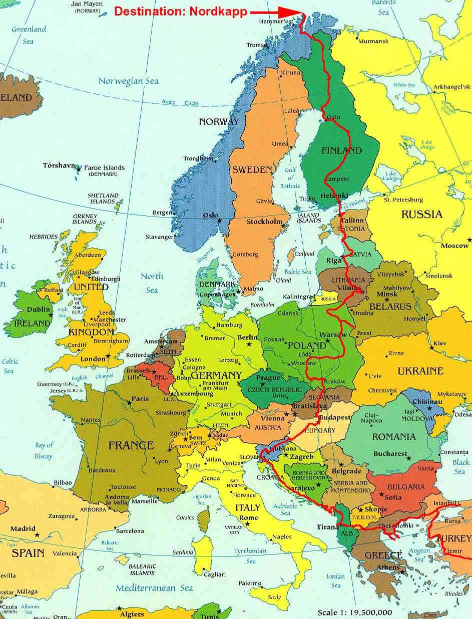 Map Of Europe And Middle East