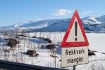 We don't know what the sign was warning about, but joked that it might be something to do with "reindeer mangled"