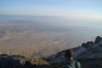 The exhilarating view of the Rift Valley and Lake Natron FROM the top of Oldoinyo Lengai