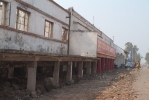 Lava-affected builings in Goma, DR Congo