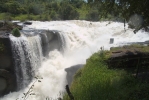 The volume of water is awesome as the Nile squeezes through a narrow gap