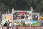 The Meskel procession included colourful floats complete with live music. We were lucky to be at Meskel Square in Addis Ababa at the time